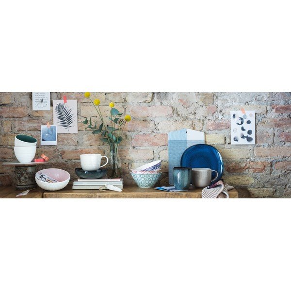 Farfurie din gresie ceramică Villeroy & Boch Like Lave, ø 28 cm, albastru închis-image-1