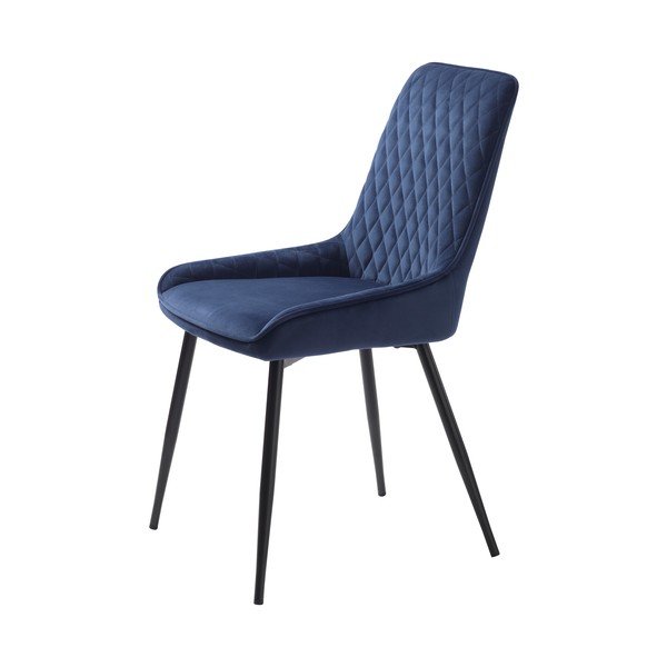 Scaun de dining albastru din catifea Milton – Unique Furniture-image-1