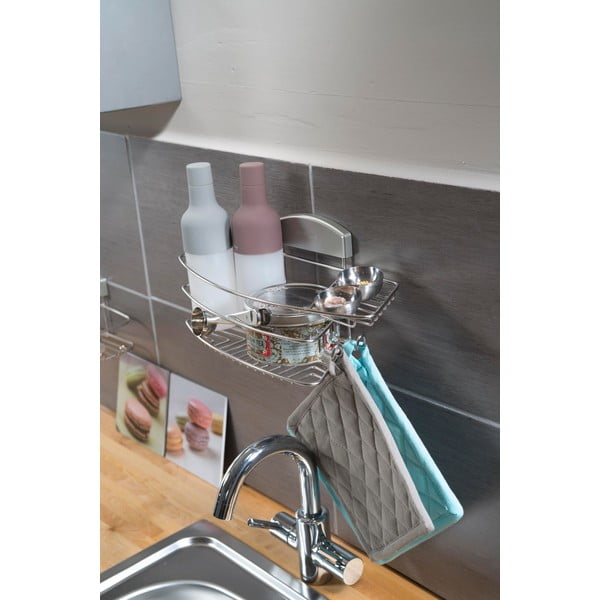 Suport pentru gel de duș cu montare fără găurire Compactor Gel, 35 x 16 cm-image-1