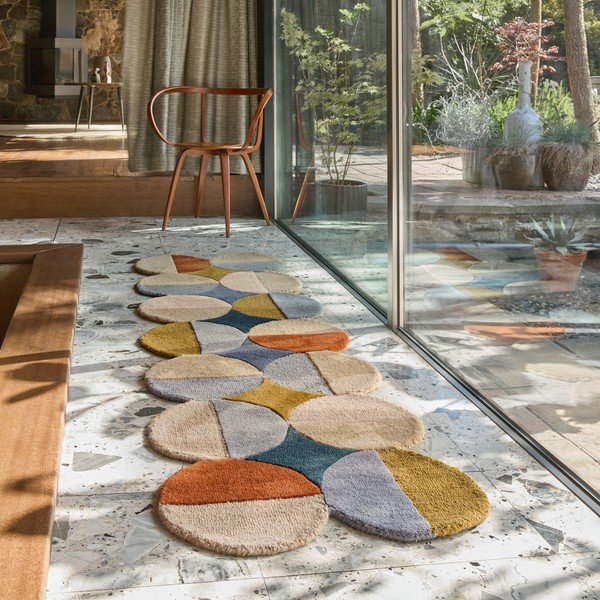 Covor tip traversă țesut manual din lână 80x230 cm Mia Ellipse – Flair Rugs-image-1