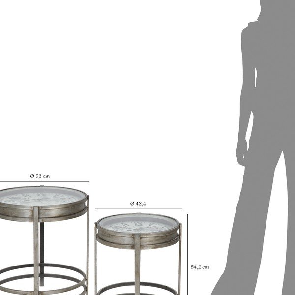 Set 2 mese de cafea cu ceas Mauro Ferretti Mondo-image-2