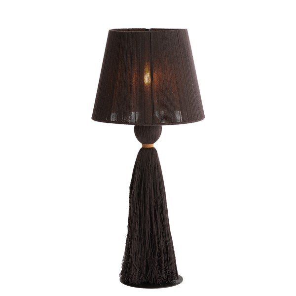 Veioză maro închis cu abajur textil (înălțime 58 cm) Espino – Light & Living-image-2