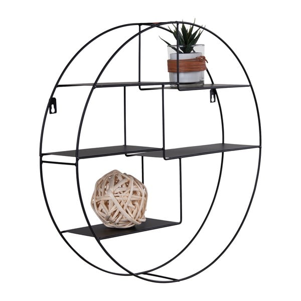 Etajeră neagră metalică de perete Genk - House Nordic-image-2