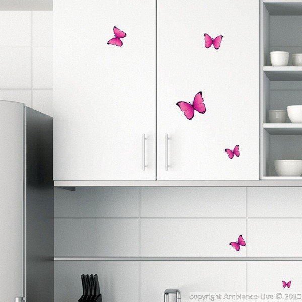 Set 18 autocolante Fanastick Pink Butterflies-image-1