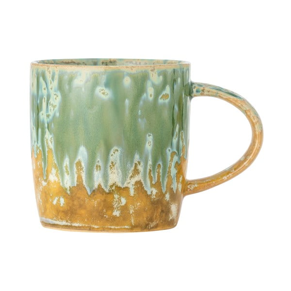 Ceașcă galbenă/verde-deschis din gresie 400 ml Milani – Bloomingville-image-3