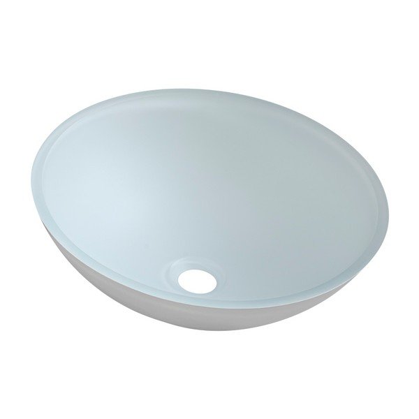 Chiuvetă albă rotundă din sticlă ø 42 cm Telica – Sapho