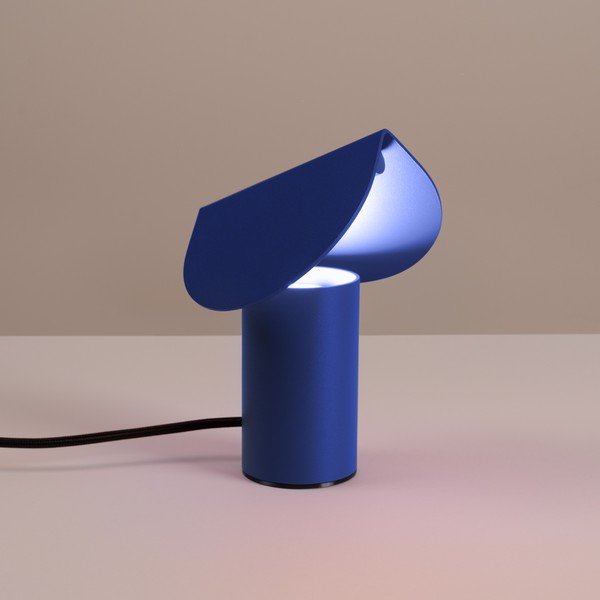 Veioză albastru-închis LED din aluminiu (înălțime 15 cm) BISCUIT – Thoro-image-1
