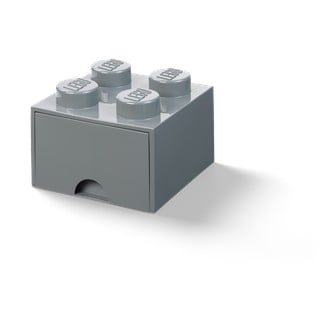 Cutie depozitare cu sertar LEGO®, gri închis