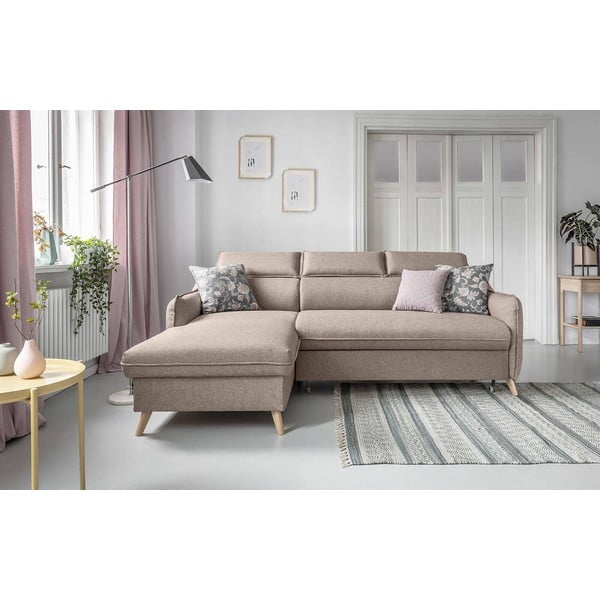 Colțar bej extensibil (cu colț pe partea stângă ) Sweet Harmony – Miuform-image-1