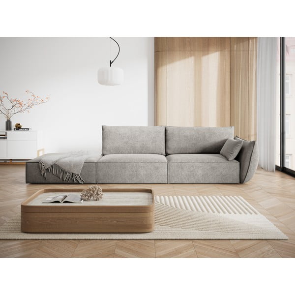 Șezlong gri deschis (cu colț pe partea dreaptă) Vanda – Mazzini Sofas-image-1