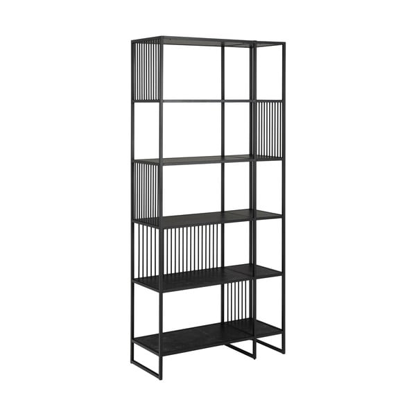 Bibliotecă neagră cu aspect de piatră 85x185 cm Strington – Actona-image-2