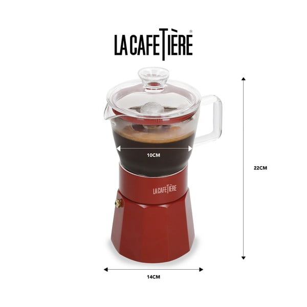 Ceainic roșu mocca din oțel inoxidabil 0,29 l La Cafetiere Verona - Kitchen Craft-image-2