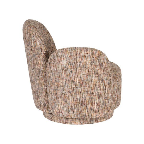 Fotoliu bej pivotant cu tapițerie din chenille Rose – Dutchbone-image-3