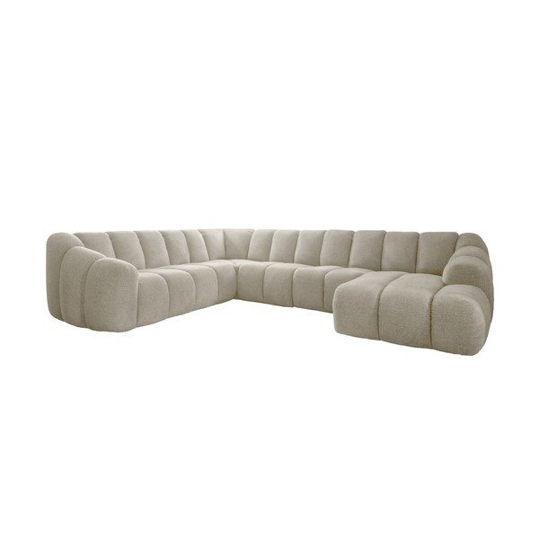 Colțar bej (cu colț pe partea stângă/în formă de "U") Shell – Miuform