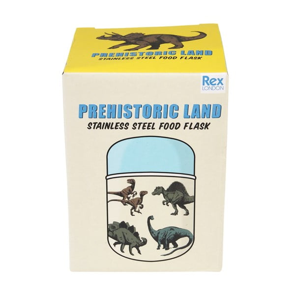 Termos albastru-crem pentru mâncare, pentru copii 280 ml Prehistoric Land – Rex London-image-4