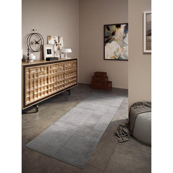 Covor tip traversă gri țesut manual din lână 80x250 cm Charlotte – Villeroy&Boch-image-1