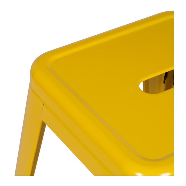 Set de scaune de bar galben 2 buc. din metal (înălțime șezut 76,5 cm) – Ixia-image-2