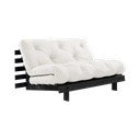 Canapea crem extensibilă 140 cm Roots Black Night – Karup Design