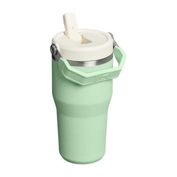 Termos verde salvie din oțel inoxidabil 600 ml IceFlow™ Flip Straw 2.0 Tumbler Pistachio – Stanley-image-2