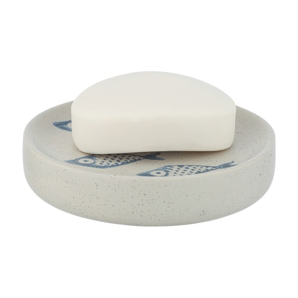 Săpunieră ceramică Wenko Aquamarin, albastru - alb-image-2