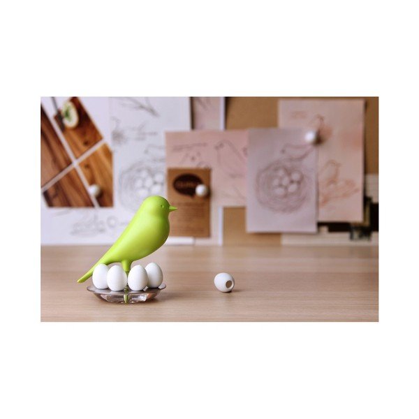 Stativ roșu cu magnet  Qualy Magnetic Egg Sparrow-image-3