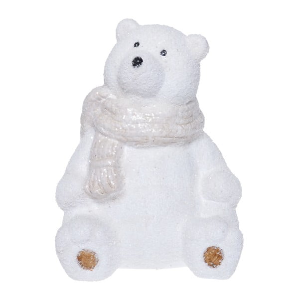 Statuetă decorativă din ceramică Ewax Polar Bear, înălțime 22 cm, alb