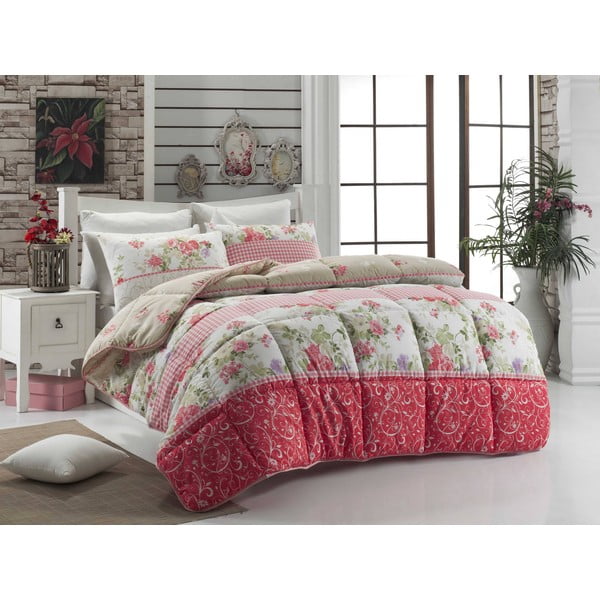 Cuvertură pentru pat matrimonial Ariete Pink, 195x215 cm