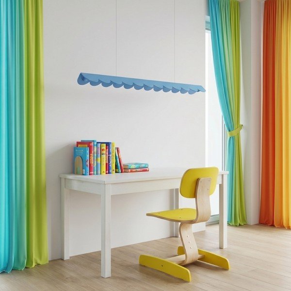 Lustră albastru-deschis LED din aluminiu BISCUIT – Thoro-image-3