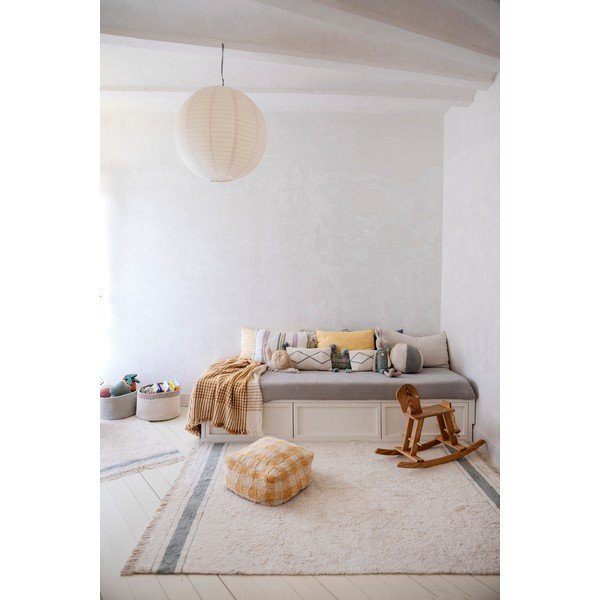 Covor albastru/crem lavabil/țesut manual din bumbac 140x200 cm Gastro Vintage Blue – Lorena Canals-image-3