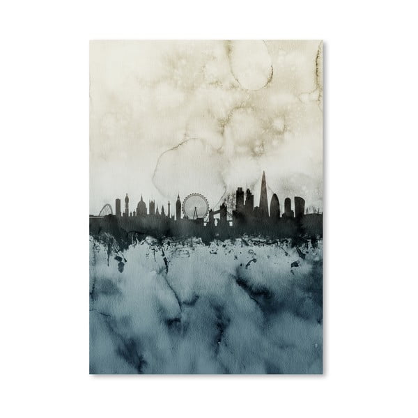 Poster Americanflat London Town Skyline, 42 x 30 cm