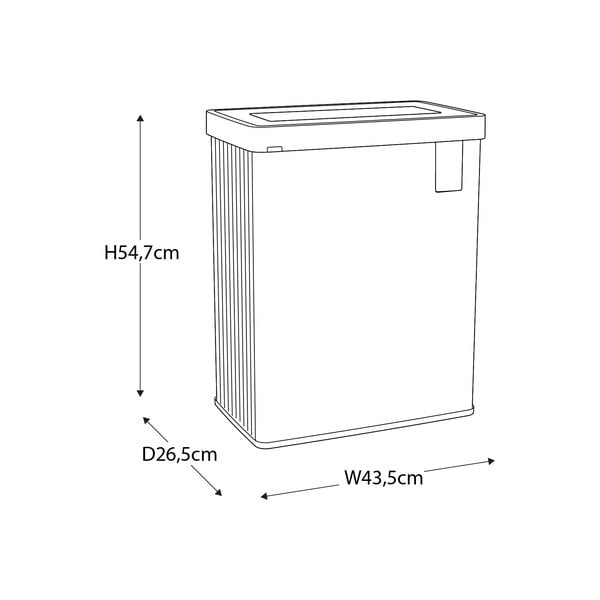 Coș de gunoi albastru de reciclat din plastic reciclat 54 l Verto Recycle – Curver-image-4