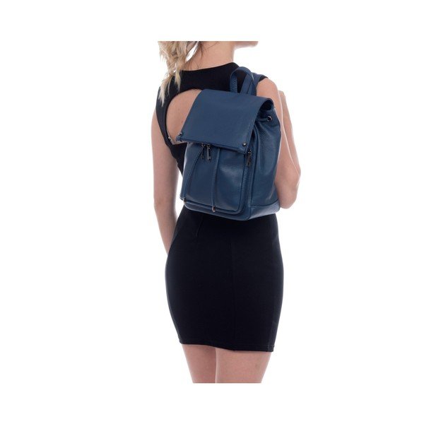 Rucsac din piele Roberta M Marisso, albastru-image-2