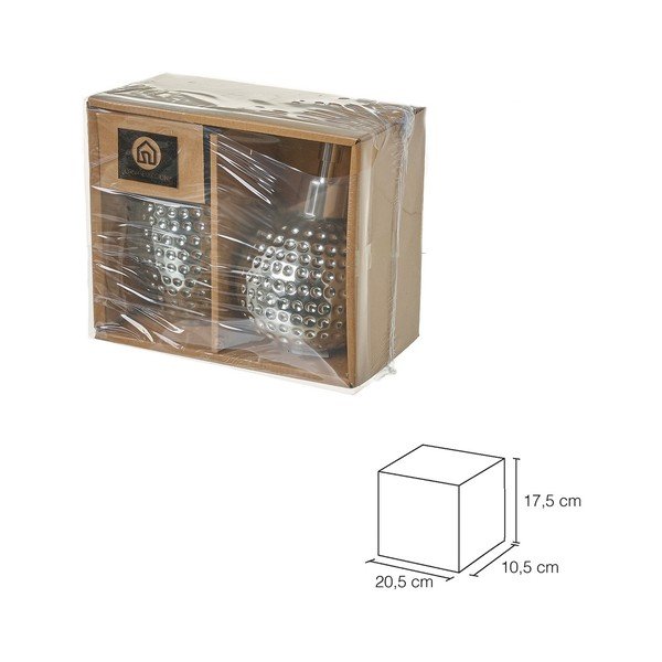 Set de accesorii de baie argintiu – Casa Selección-image-3