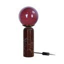 Veioză burgundy din marmură (înălțime 38 cm) Lazio Sphere – Leitmotiv