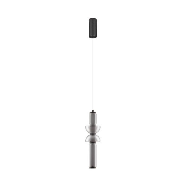 Lustră gri LED cu intensitate reglabilă din sticlă ø 12 cm Ulon – Nova Luce