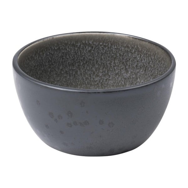 Bol din ceramică și glazură interioară gri Bitz Mensa, diametru 10 cm, negru
