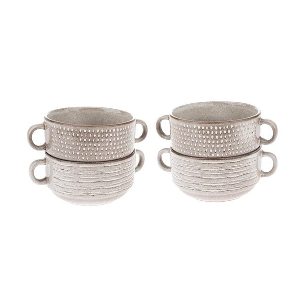 Boluri mici maro deschis 4 buc. pentru supă din ceramică 470 ml – Dakls