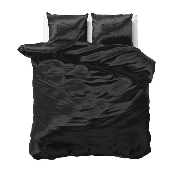 Lenjerie de pat din micropercal Sleeptime, 200 x 220 cm, negru 