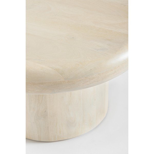Măsuță de cafea crem rotundă din lemn de mango ø 60 cm Lopez – Bizzotto-image-2