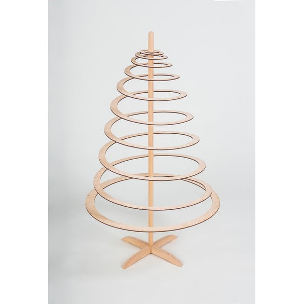 Brad de Crăciun decorativ din lemn Spira Small, înălțime 85 cm