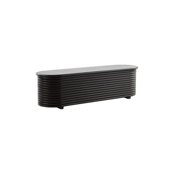 Cufăr negru din lemn de mango 150x42x42 cm Sjöbo – Jotex