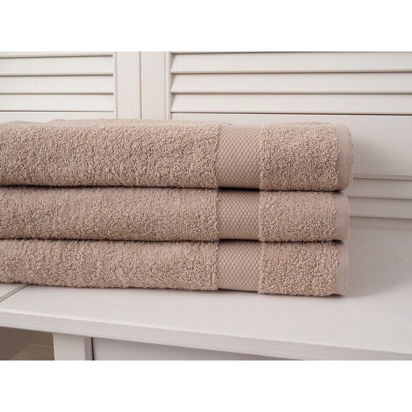 Prosop maro deschis din frotir 70x140 cm Adria – B.E.S.-image-1