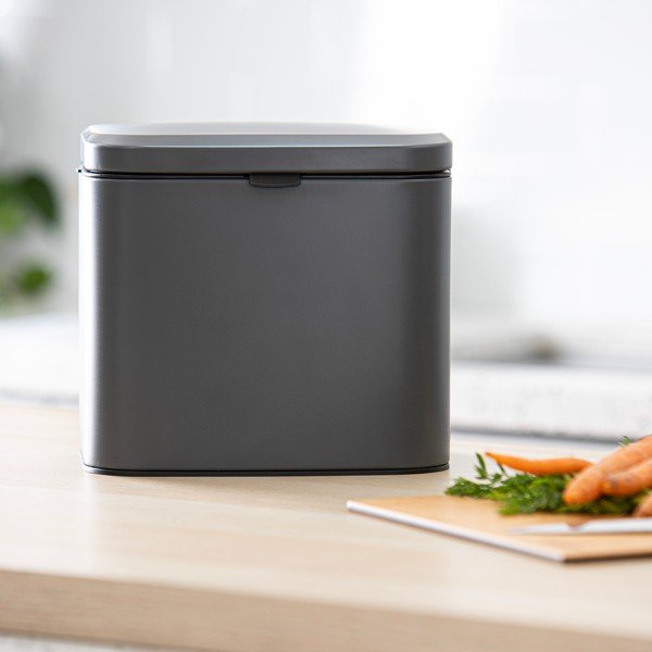 Recipient pentru deșeuri compostabile gri închis 4 l Essentials – Ladelle-image-4