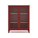 Vitrină roșu/natural din lemn de pin 90x110 cm Misti – Marckeric