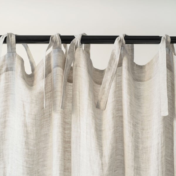 Draperie subțire cu bucle de prindere Linen Tales Daytime, 275 x 130 cm, bej-image-2