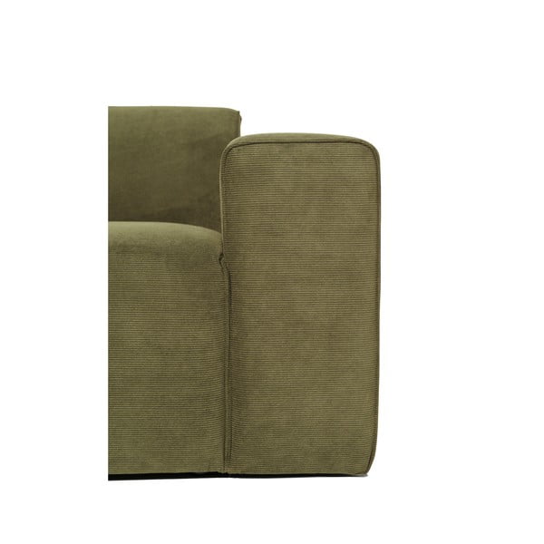 Colțar verde   din catifea reiată  (cu șezlong pe partea stângă ) Sting - Scandic-image-4