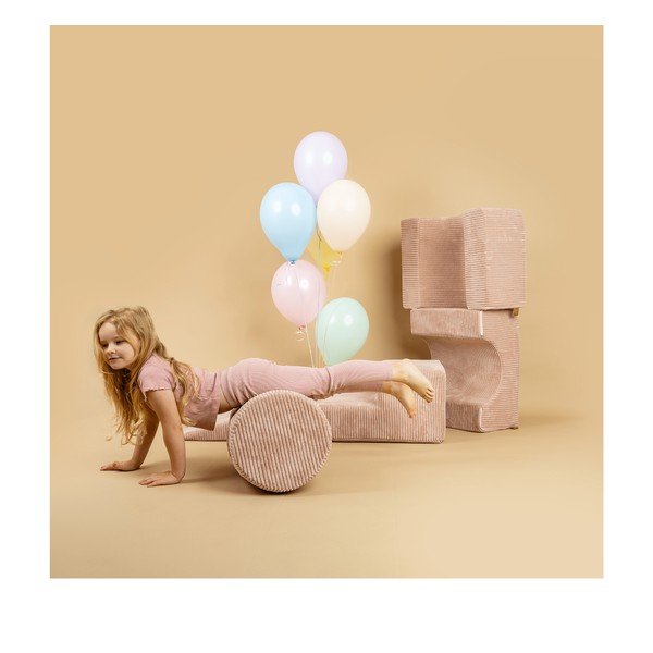 Teren de joacă din spumă turcoaz 5 buc. din catifea reiată înălțime 30 cm 250x45 cm Montessori – Meowbaby-image-3