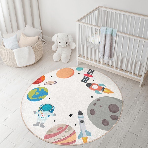 Covor de joacă pentru copii lavabil ø150 cm Space Trip – Mila Home-image-3