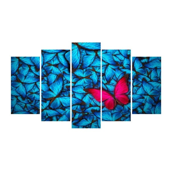 Tablou din mai multe piese 3D Art Azul Feel, 102 x 60 cm