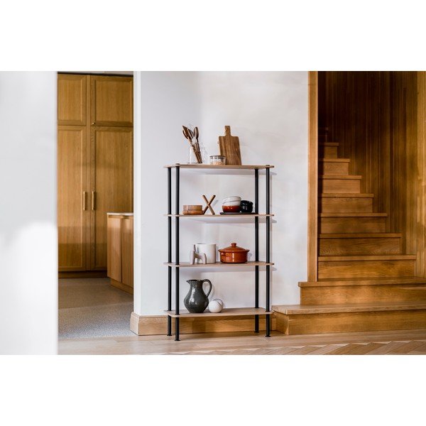 Etajeră în culoare naturală cu aspect de lemn de stejar 80x90,5x35 cm Teidi – noo.ma-image-4